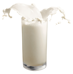 vaso de leche semi desnatada