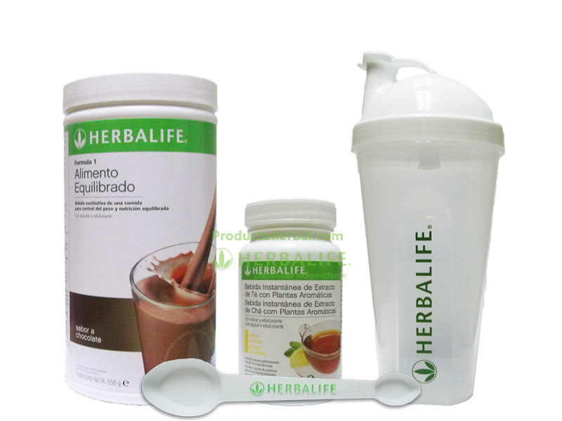 Pack básico de productos herbalife para perder peso con accesorios para poder tomar los batidos Herbalife